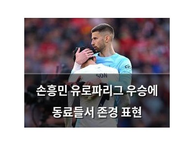 손흥민 유로파리그 우승에 동료들서 존경 표현
