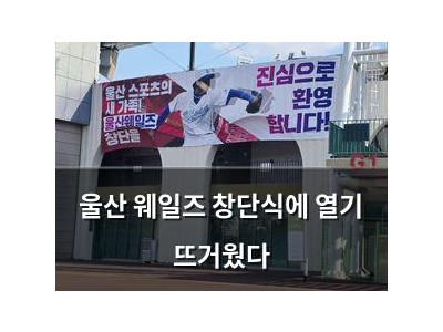 울산 웨일즈 창단식에 열기 뜨거웠다