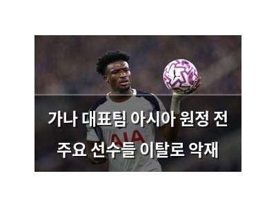 가나 대표팀 아시아 원정 전 주요 선수들 이탈로 악재