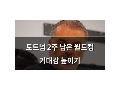 토트넘 2주 남은 월드컵 기대감 높이기