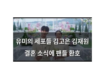 유미의 세포들 김고은 김재원 결혼 소식에 팬들 환호