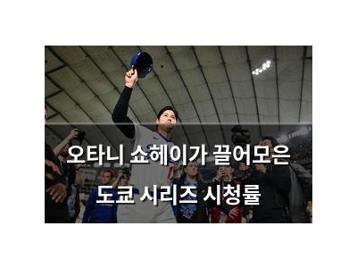 오타니 쇼헤이가 끌어모은 도쿄 시리즈 시청률