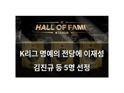 K리그 명예의 전당에 이재성 김진규 등 5명 선정