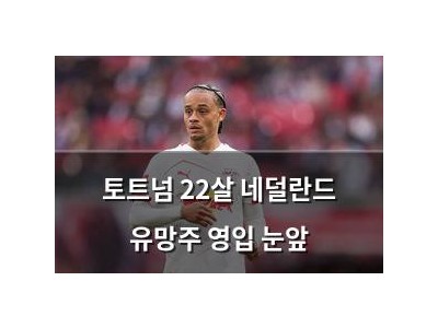 토트넘 22살 네덜란드 유망주 영입 눈앞