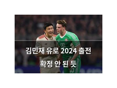 김민재 유로 2024 출전 확정 안 된 듯