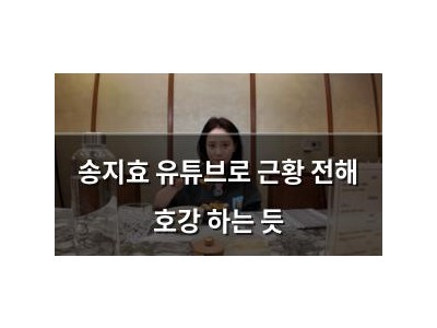 송지효 유튜브로 근황 전해 호강 하는 듯