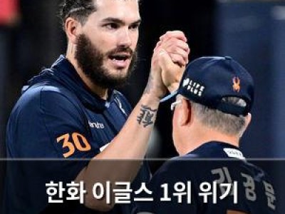 한화 이글스 1위 위기 빼앗길 위험