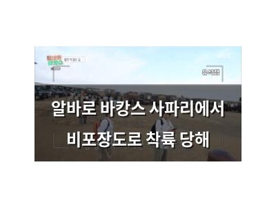 알바로 바캉스 사파리에서 비포장도로 착륙 당해