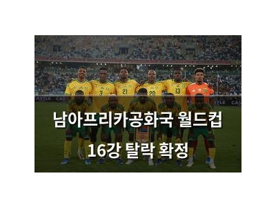 남아프리카공화국 월드컵 16강 탈락 확정